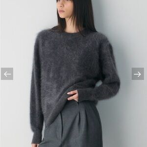 Aritzia Charcoal Brushed Cashmere Sweater